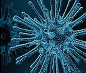 Corona-Virus, blau